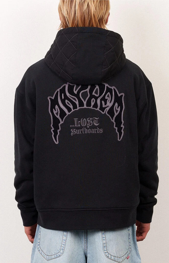 LOST Black Mayhem Heavyweight Full Zip Hoodie | Pacsun