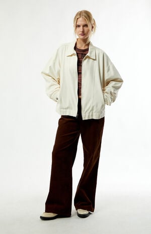 Cream Double Seams Gas Jacket image number 1