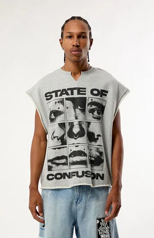 State of Confusion Cut-Off Muscle Sweatshirt image number 1
