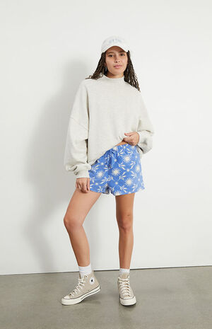 Printed Fleece Sweat Shorts image number 1