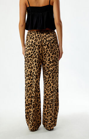Leopard Pull-On Wide Leg Pants image number 4