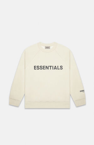 Essentials Cream Crew Neck Sweatshirt image number 1