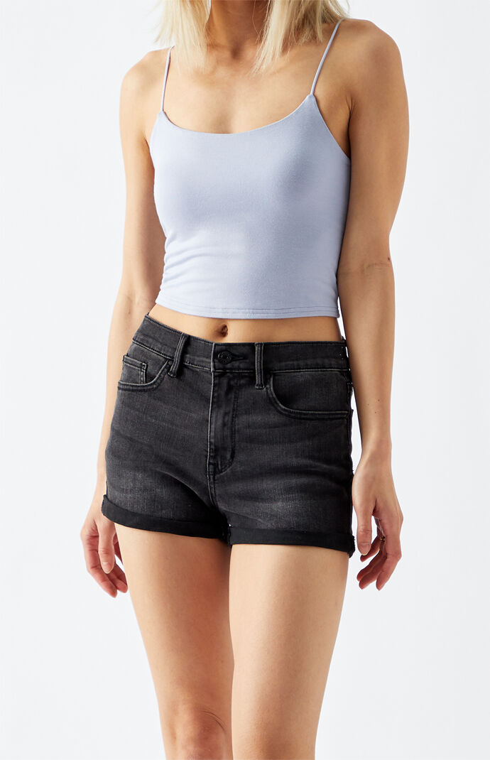 Dark Night Denim Shortie Shorts