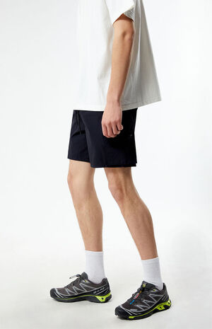 Black Stretch Cargo Shorts image number 3