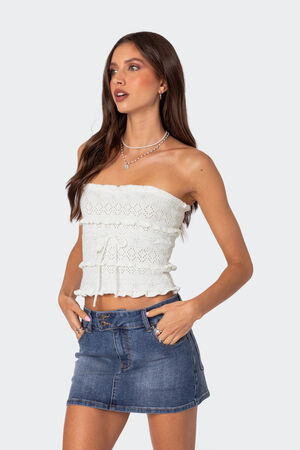 Cecily Strapless Knit Top image number 3