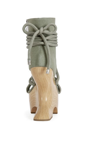 Women's Tiziano Olive Curved Wrap Around Platform Sandals image number 3
