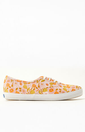 Women's Eco Champion Floral Sneakers image number 2