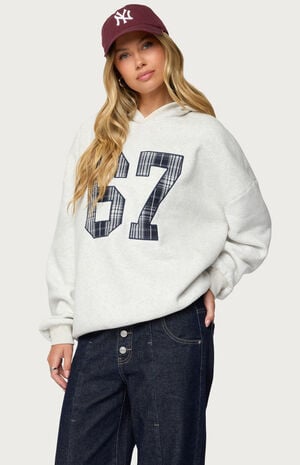 Gali Plaid 67 Oversized Hoodie image number 1