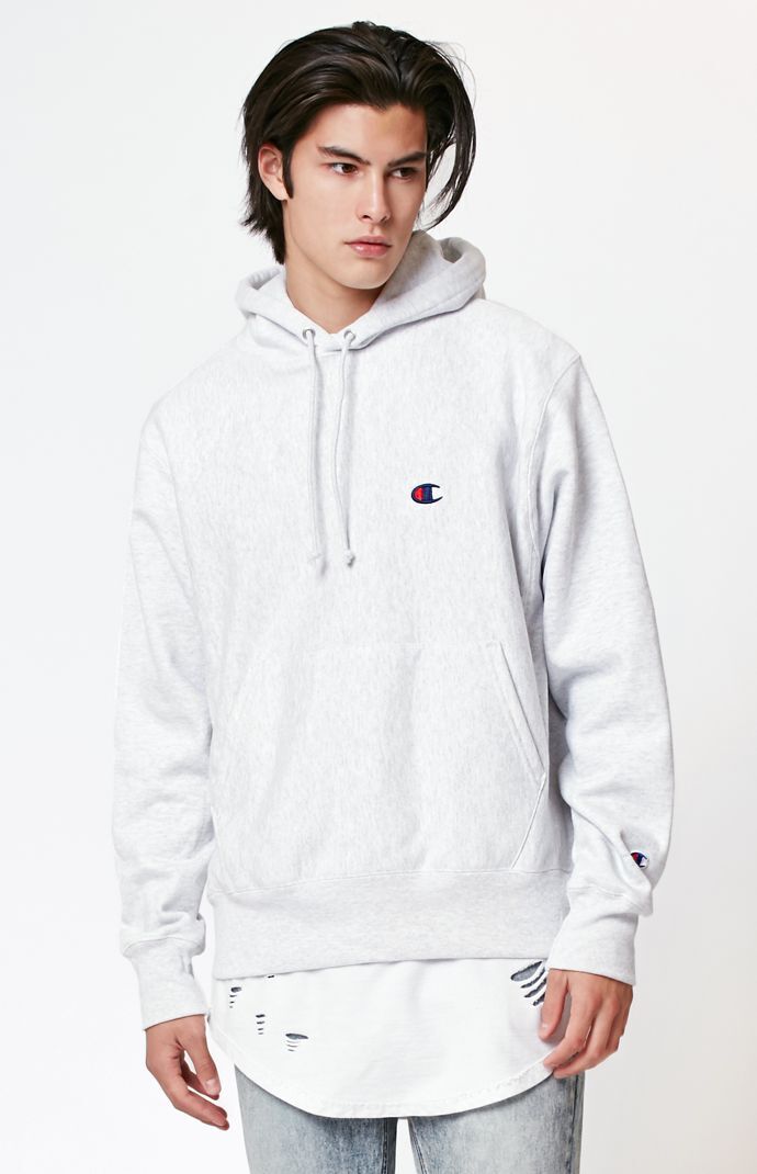 mini c reverse weave pullover hoodie