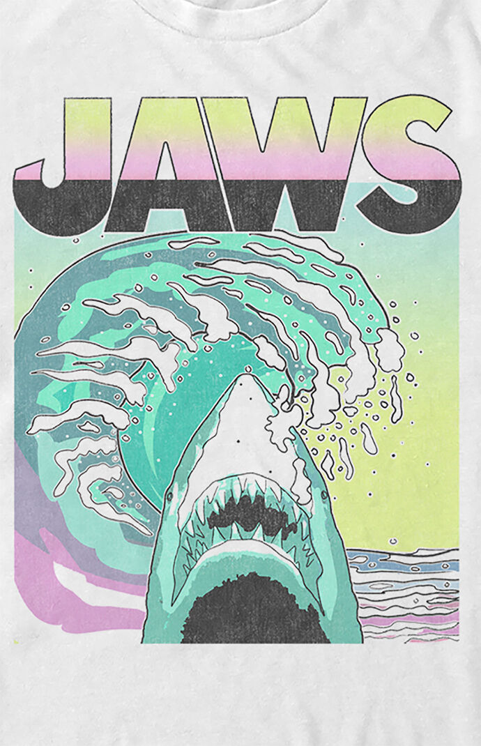 Jaws Neon Shark Poster T-Shirt