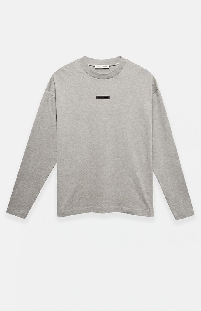 Fear of God ESSENTIALS Concrete Heather Classic Fit Long Sleeve T-Shirt