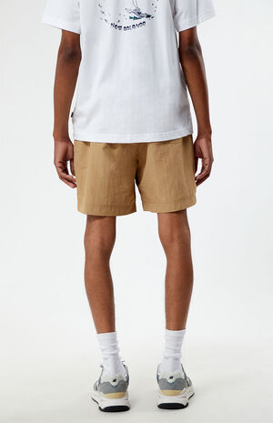 Tan Nylon Collegiate 6.5" Swim Trunks image number 4