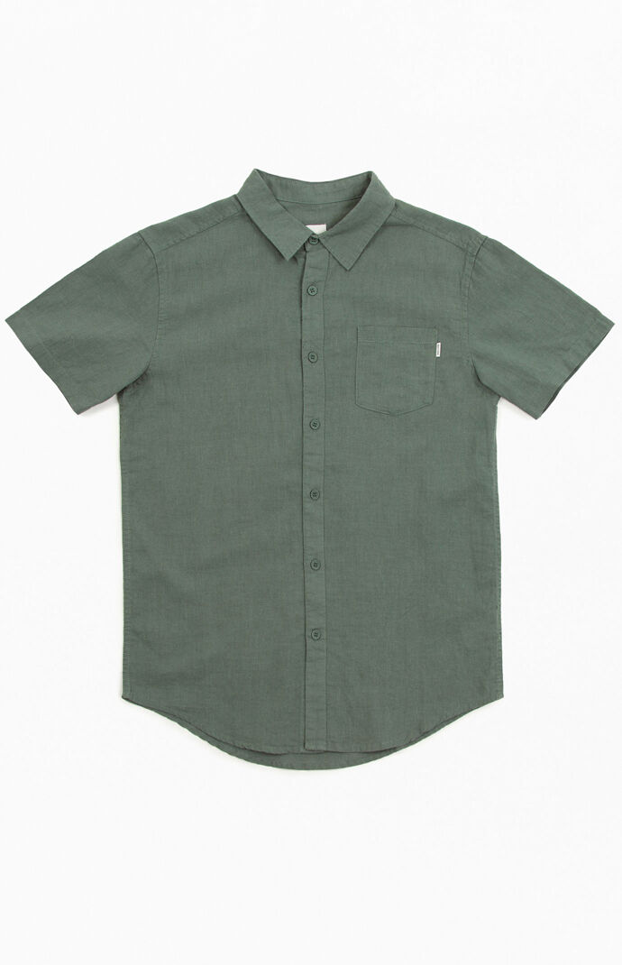 Linen Cuba Short Sleeve Button Up Shirt