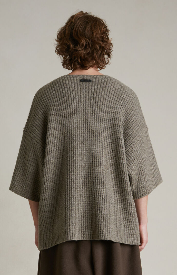 Fear of God Essentials Heather Grey Heavy Waffle Knit Short