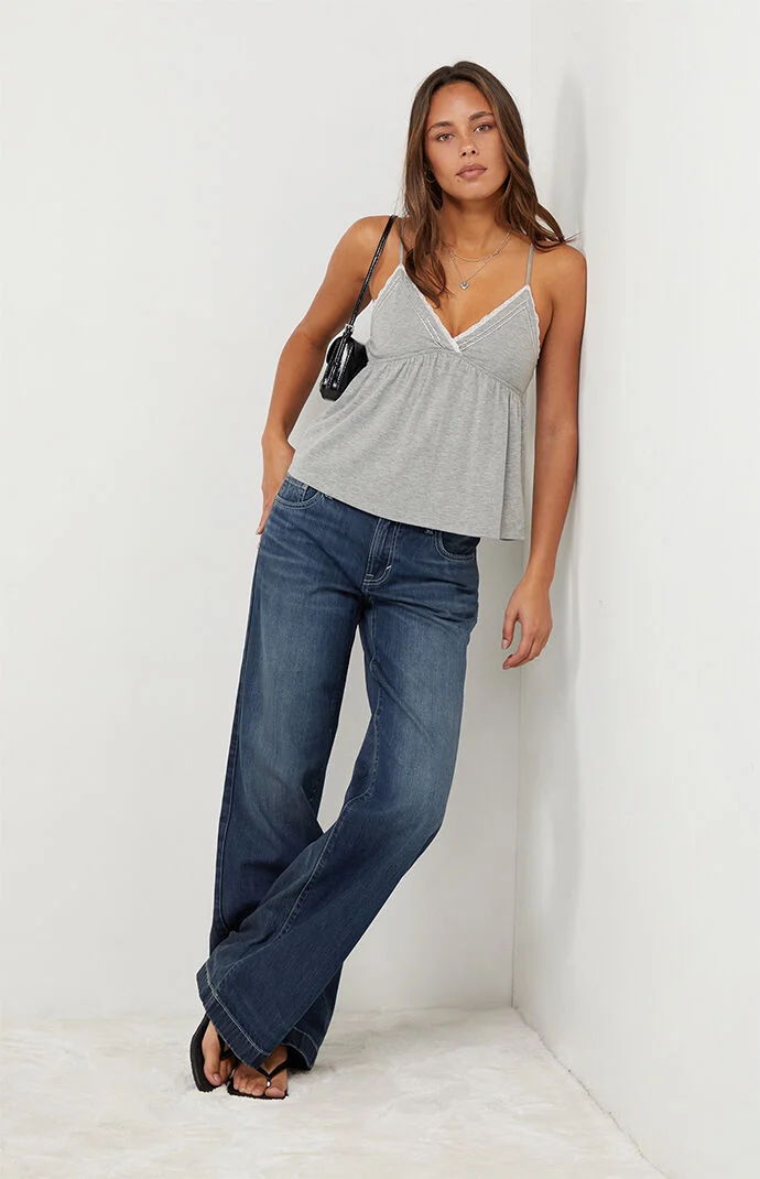 Your Favorite Elena Beaded V-Neck Babydoll Top