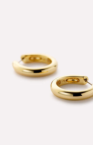 Giulia Medium Gold Hoop Earrings image number 4