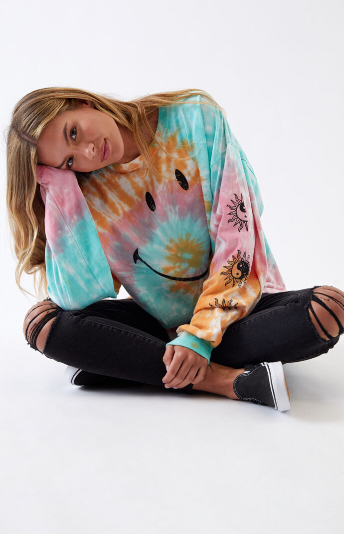 x Smiley Tie-Dyed Happy Hippie Long Sleeve T-Shirt