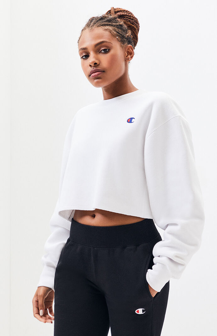 Womens champion top cropped sweatshirt