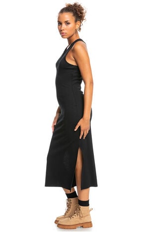 Black Moon Glow Rib Knit Dress image number 3