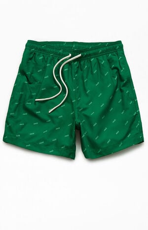By PacSun Logo AOP 4.5" Swim Trunks image number 1