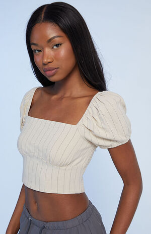 Linen Bustier Top image number 1