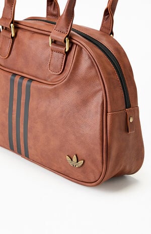 Brown Faux Leather Airliner Shoulder Bag image number 4