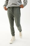 Green Zip Pocket Fleece Pants Green Zip Pocket Fleece Pants image number null