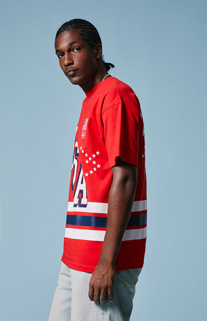 Olympics Red Milano Cortina Team USA Dream Jersey T-Shirt