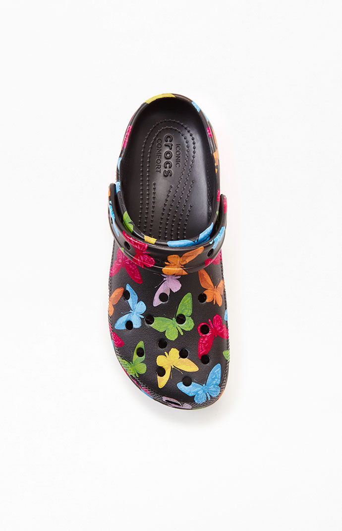 Black butterfly store crocs