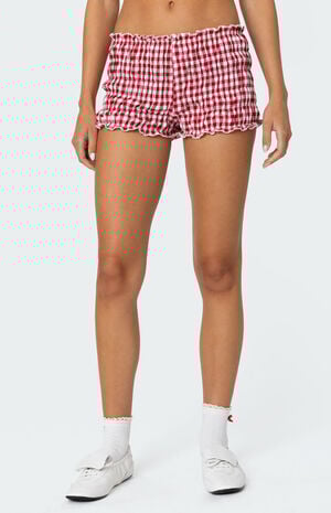 Gingham Scrunch Shorts image number 2