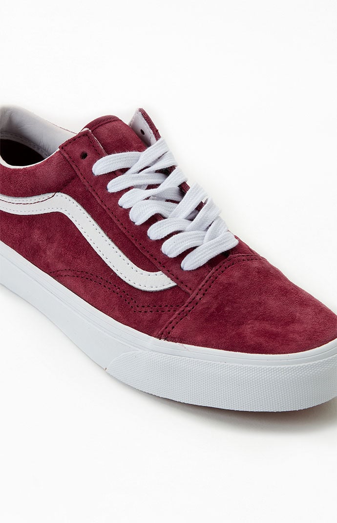 Womens burgundy vans old skool outlet