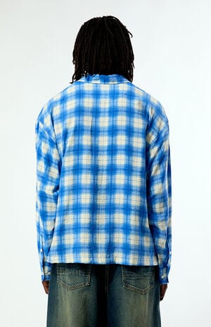 Blue Plaid Sandy Long Sleeve Shirt image number 4