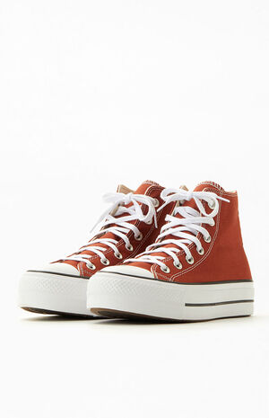 Red Chuck Taylor All Star Lift High Top Sneakers image number 2