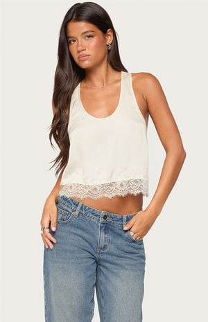 Onie Lace Satin Tank Top image number 1