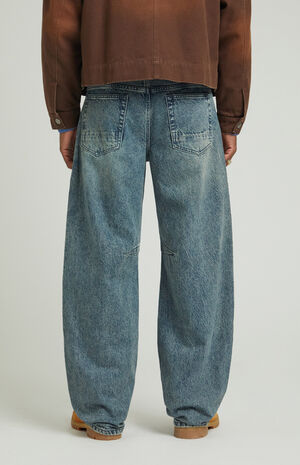 Dark Indigo Tinted Dart Baggy Barrel Jeans image number 4
