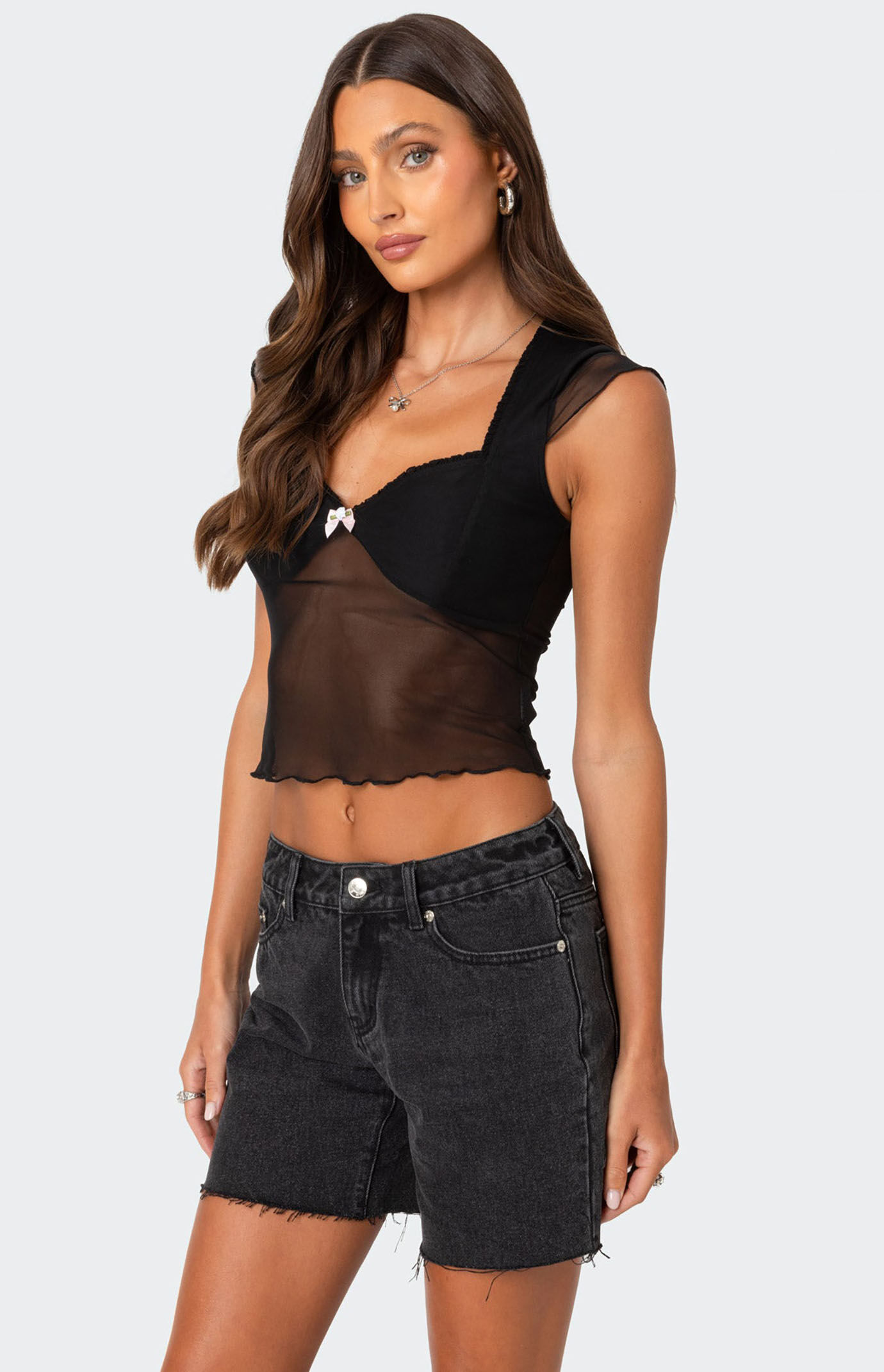 Amazon.com: Remidoo Women's Mesh Top Long Sleeve Sheer