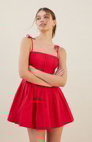 Bella Corset Tie Strap Mini Dress Bella Corset Tie Strap Mini Dress image number 1