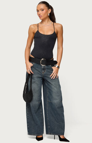 Georgey Rhinestone Bodysuit image number 5