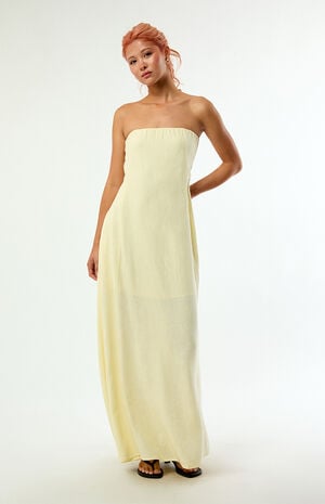 A-Line Strapless Maxi Dress image number 1