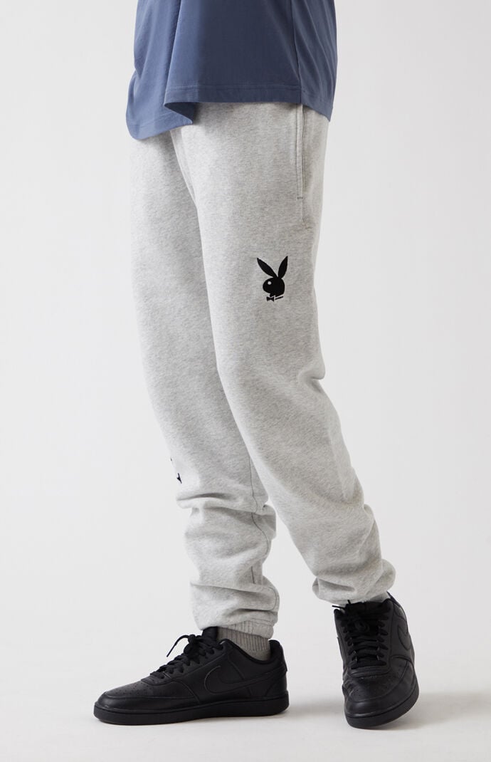 grey playboy joggers