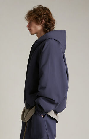 Marine Military Nylon Hooded Bomber Jacket image number 3
