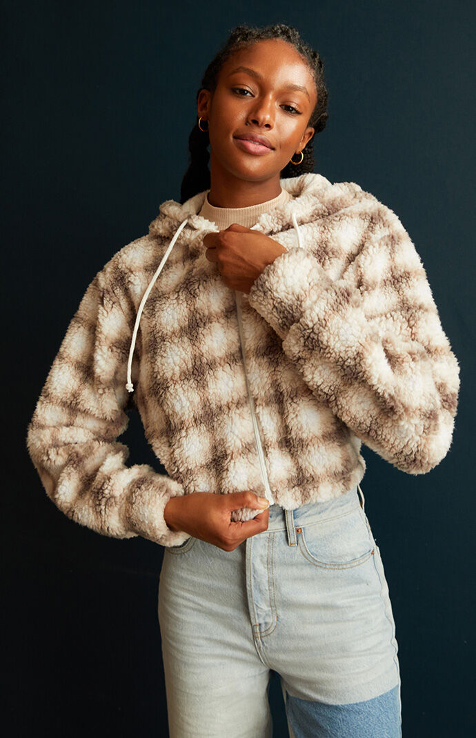 Pacsun sherpa hoodie shop