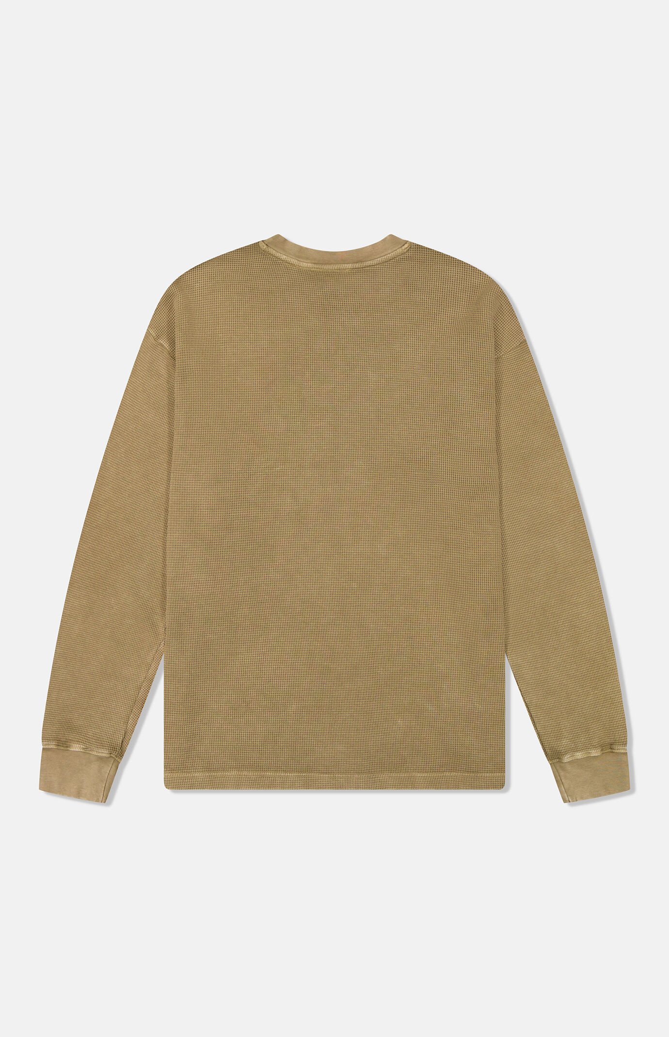 WeSC Twill Thermal Enzyme Washed Vertical Logo Long Sleeve T-Shirt