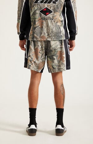 Camo Mesh Embroidered Shorts image number 5