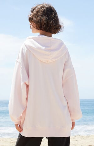 Pink Christy Full Zip Oversized Hoodie image number 4