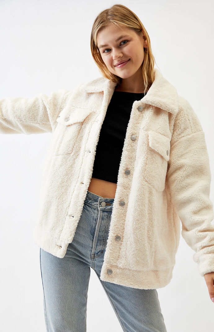 pacsun teddy coat