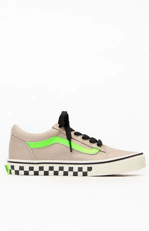 Kids Tan Glow-In-The-Dark Old Skool Shoes image number 1