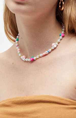 Strawberry Mushroom Choker Necklace image number 2