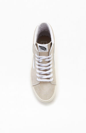 Oatmeal UA Sk8-HI Pig Suede Shoes image number 5