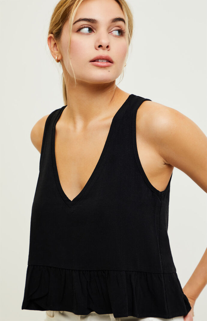 V-Neck Babydoll Tank Top